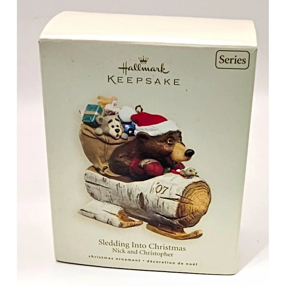 Hallmark Keepsake Sledding Into Christmas Ornament 2007 QX7107